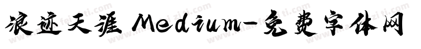 浪迹天涯 Medium字体转换